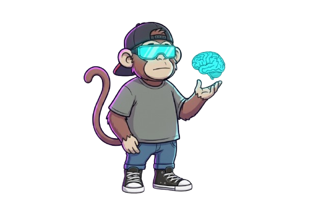 Mascot character with AI enhancements